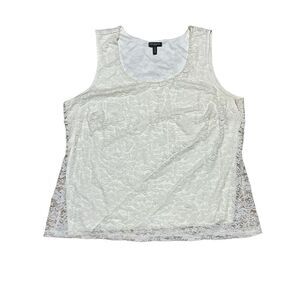 Notations Vintage USA Vintage Ivory Lace Sleeveless Blouse‎ (3X)